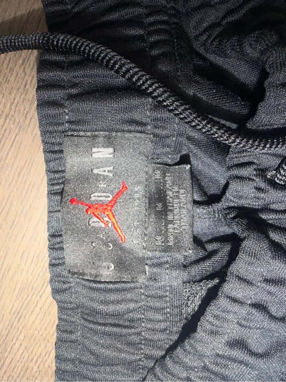Jordan Black Jogger Pants with Red Jumpman